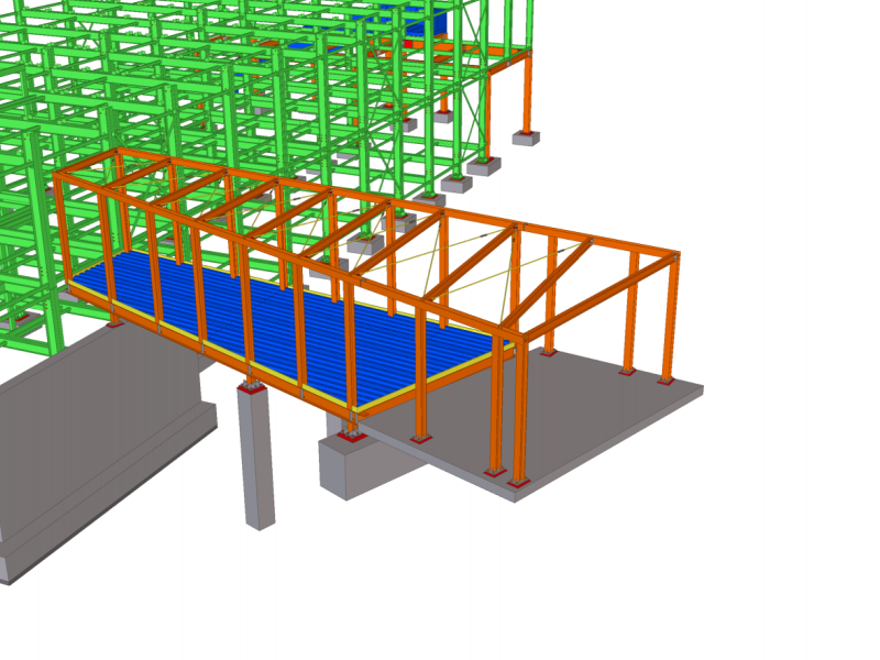 Ampliación de CEIP en Tordera mediante veintitres estructuras modulares de 15x4x4m donde además se instalo el puente de conexión y las escaleras de emergencia del edificio.