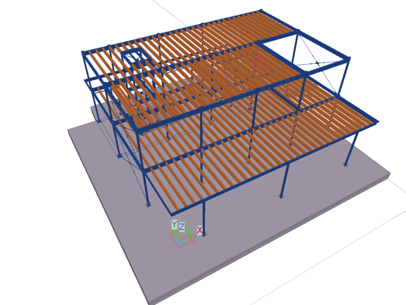 Construcción de estructura metálica para edificio mixto (Metal/Madera) en la localidad de Sant Cugat del Vallés.