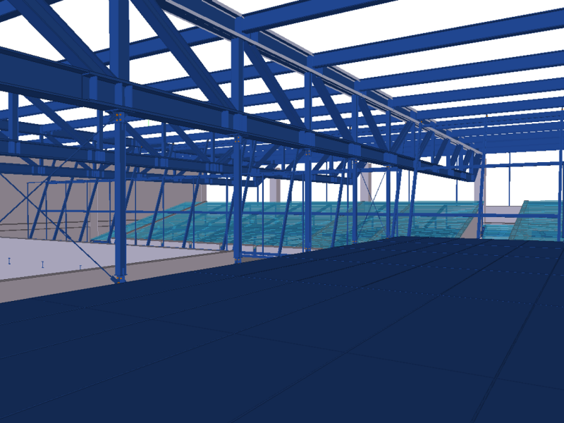 Nuevo equipamiento en Mataro en el que nuestra empresa realizo trabajos de refuerzo y una cubierta interior arquitectonica con celosías variables de catorce metros, contando para el montaje con un acceso muy limitado.