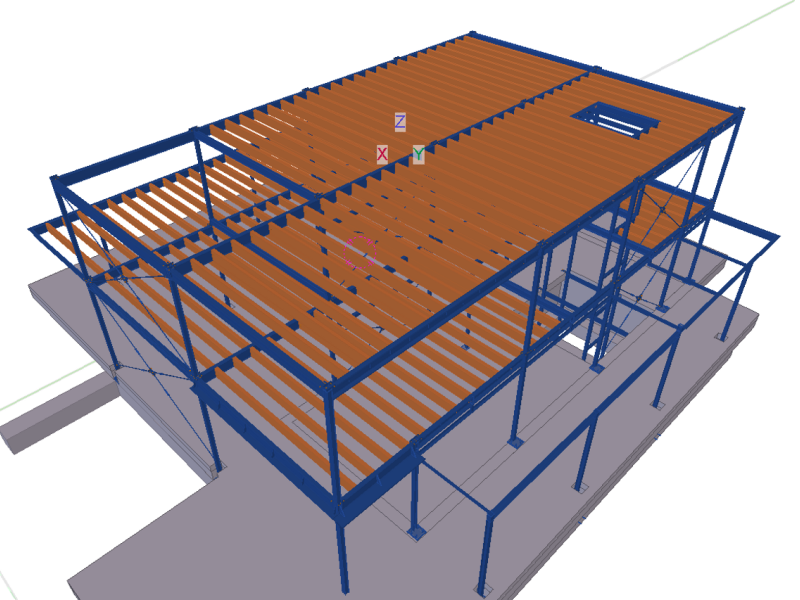 Construcción de estructura metálica para edificio mixto (Metal/Madera) en la localidad de Sant Cugat del Vallés.